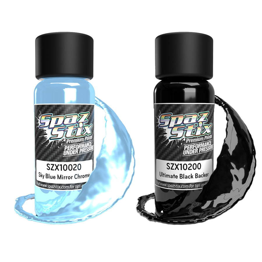 Sky Blue Mirror Chrome Airbrush Bundle