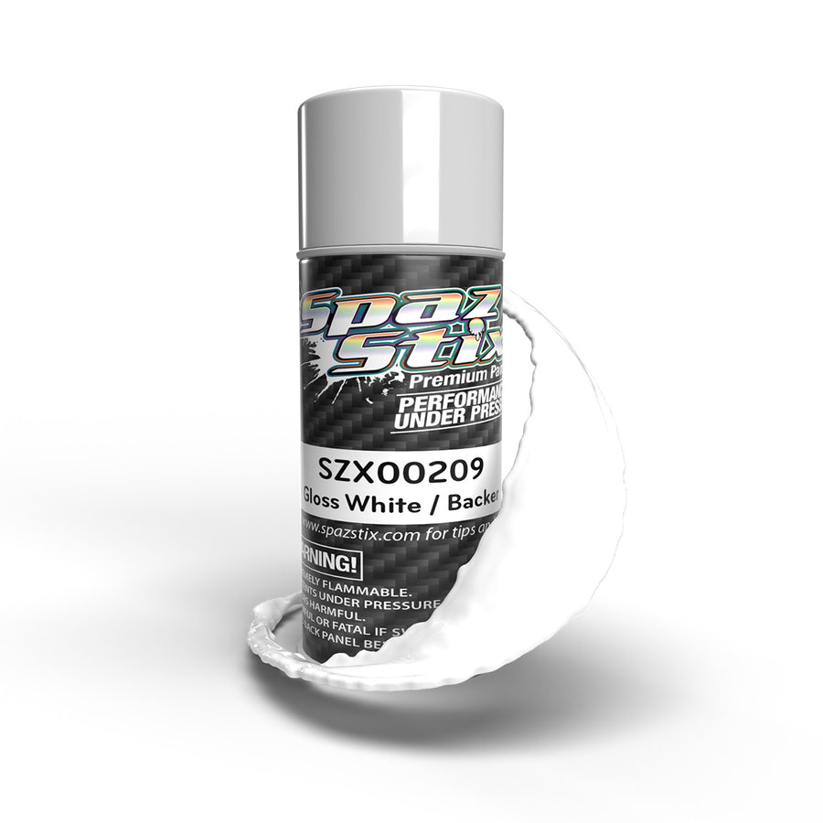 Spaz Stix - SOLID WHITE / GLOW BACKER AEROSOL PAINT 3.5OZ