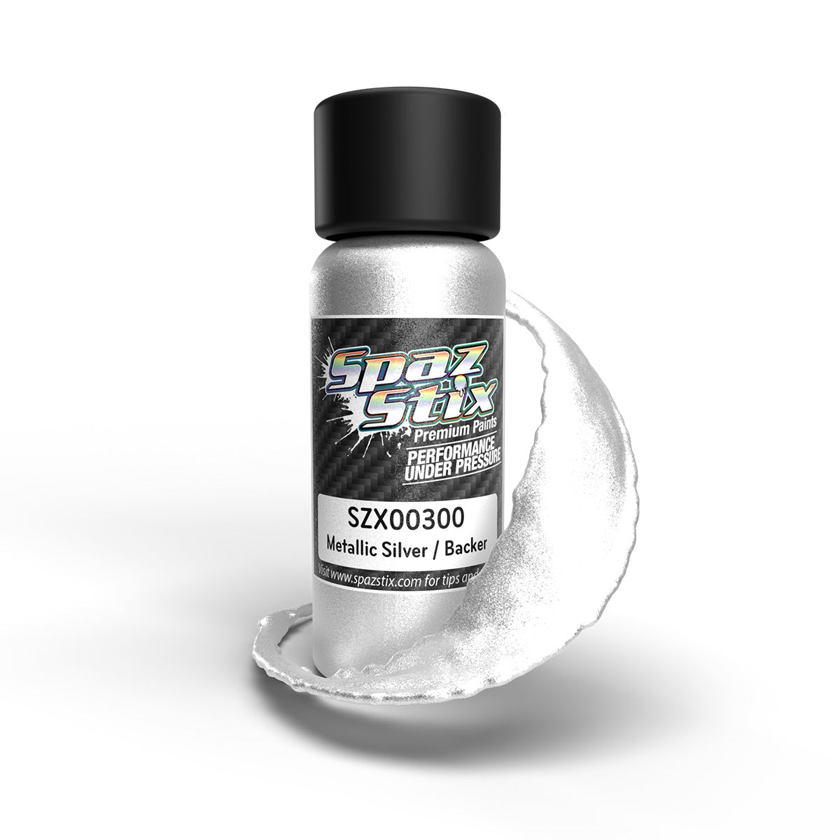 Spaz Stix 2x METALLIC SILVER CANDY BACKER AIRBRUSH PAINT 2 OZ. SZX00300  LEXAN RC INCLUDES CHICAGOLAND RC COUPON