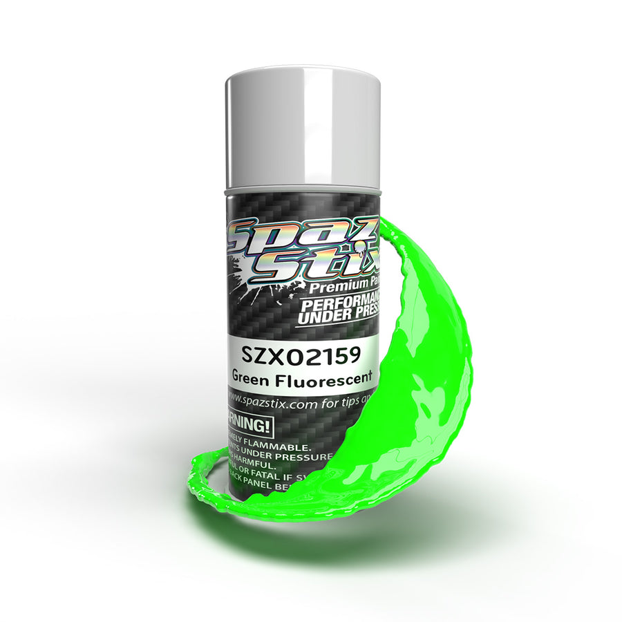 Spaz Stix - Green Fluorescent Aerosol Paint, 3.5oz Can