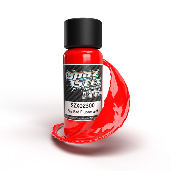 FIRE RED FLUORESCENT AIRBRUSH PAINT 2OZ – Spaz Stix by HRP