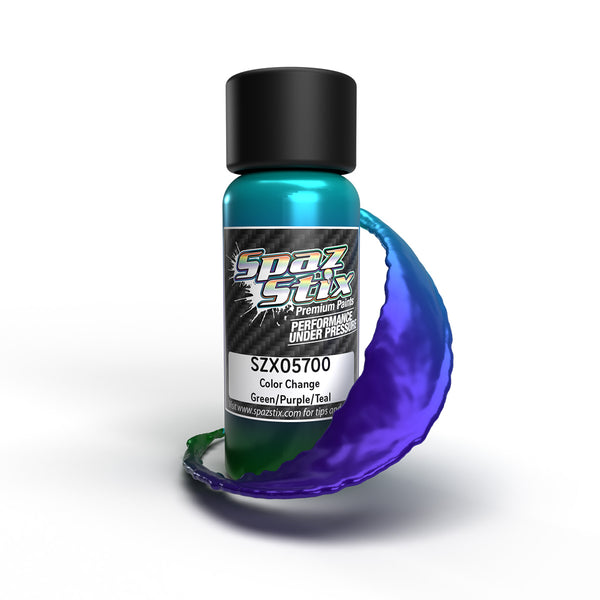 Spaz Stix Color Change Airbrush Ready Paint Green/Purple/Teal 2oz Bottle -  Nitro Hobbies