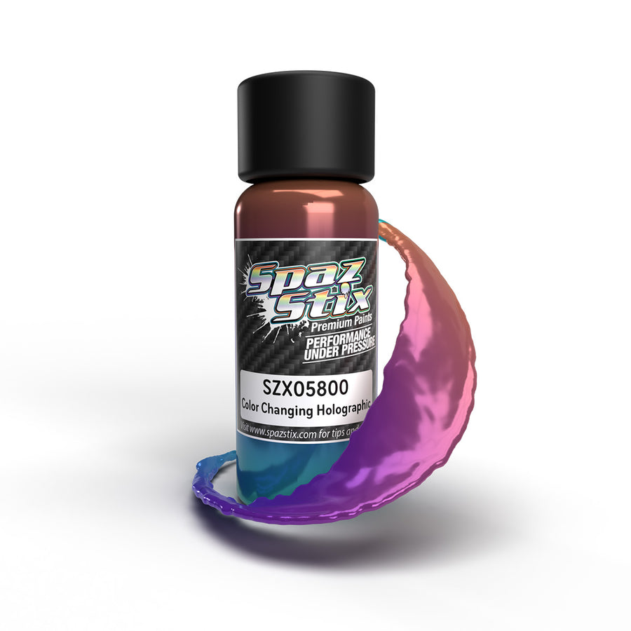 Spaz Stix - Color Changing Airbrush Ready Paint, Holographic, 2oz Bottle