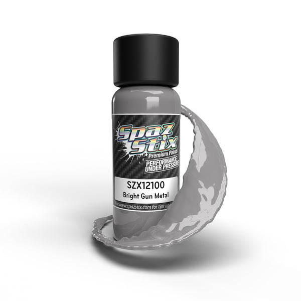 Bright Gunmetal Airbrush Ready Paint, 2oz Bottle – Spaz Stix by HRP