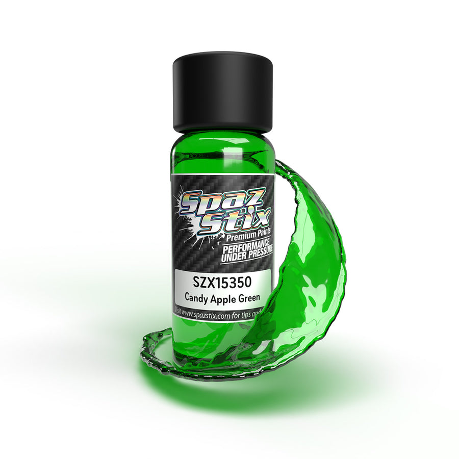 Spaz Stix - Candy Apple Green Airbrush Ready Paint, 2oz Bottle