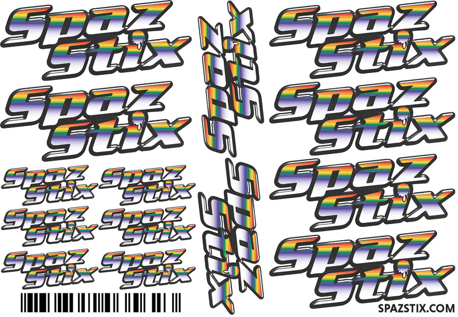 Spaz Sticker SpazStix Sticker Set 6in x 4in – Spaz Stix by HRP