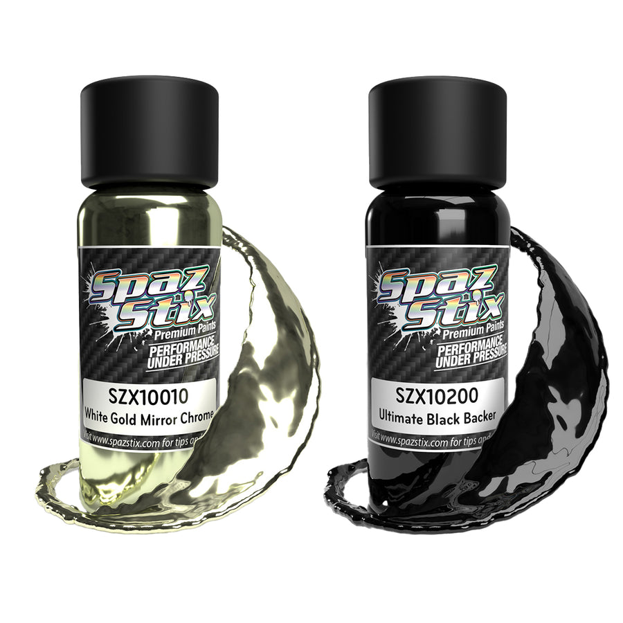 White Gold Mirror Chrome Airbrush Bundle