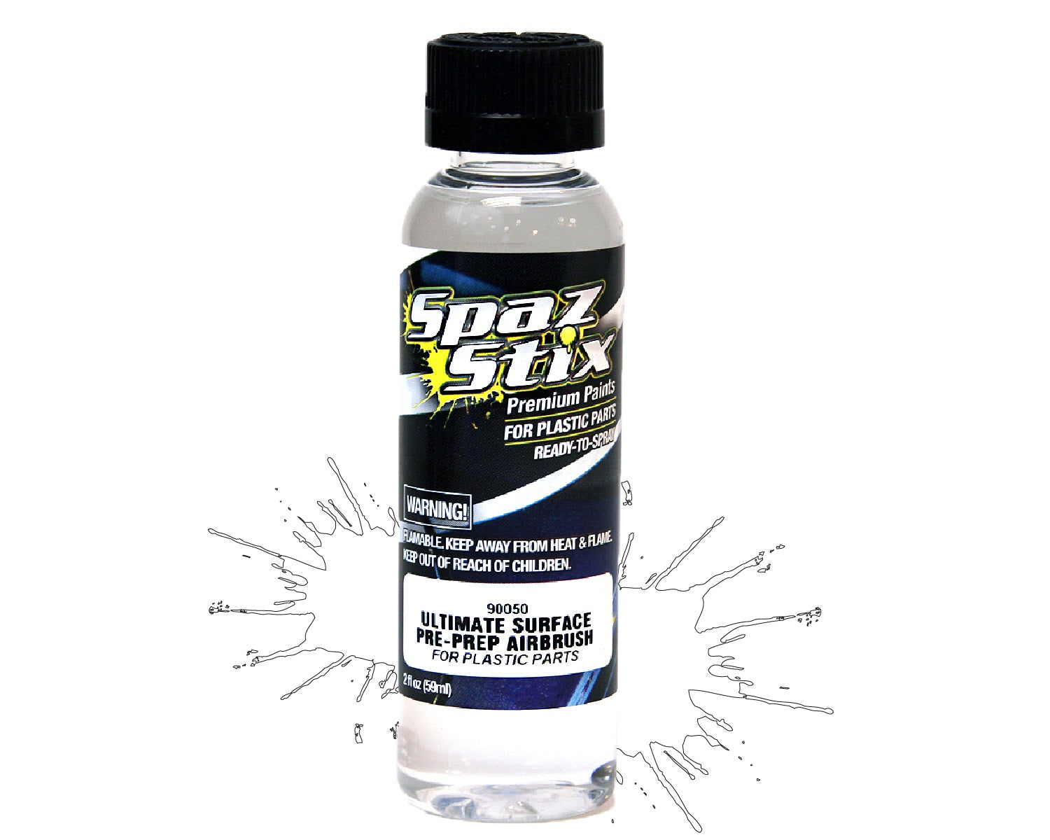 Surface Pre-Prep, 2oz Bottle (For Use In Airbrushes) Spaz Stix
